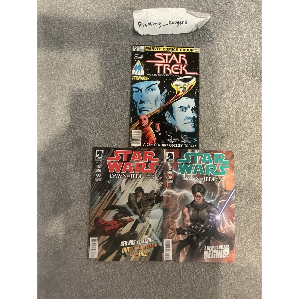 3 Vintage Star Trek And Star Wars Comic
